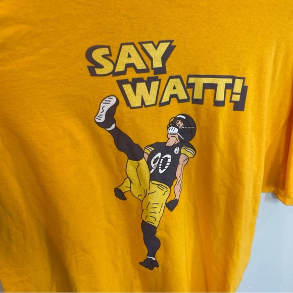Say Watt Pittsburg Steelers T Shirt Mens 2XL JJ Watt Football - Picture 2 of 4